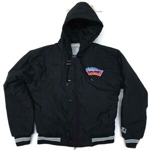 Vintage San Antonio Spurs Jacket Youth Medium Black NBA Basketball Starter 90s